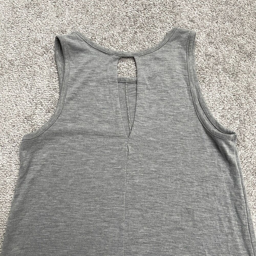 J.Crew Drapey Tank Top Blouse Womens XS Gray White Chiffon Hem Stretch Casual - Picture 8 of 10
